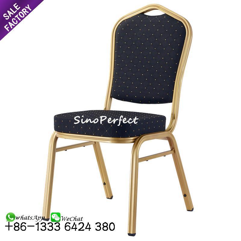 Best Quality Floral Pattern Stacking Metal Frame Dining Conference Party Event Weddings Hotel Hall Used Banquet Chairs For Sale