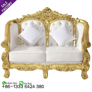 Modern Europe style hotel royal wedding sofa for bride and groom