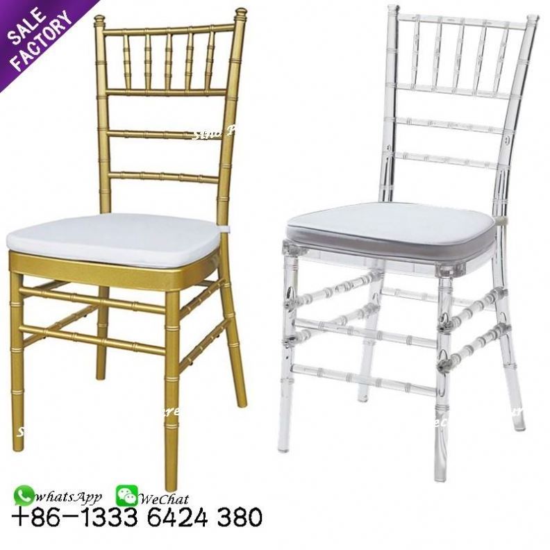 Buy wholesale gold metal acrylic resin tiffany weddings event chiavari chairs for rental