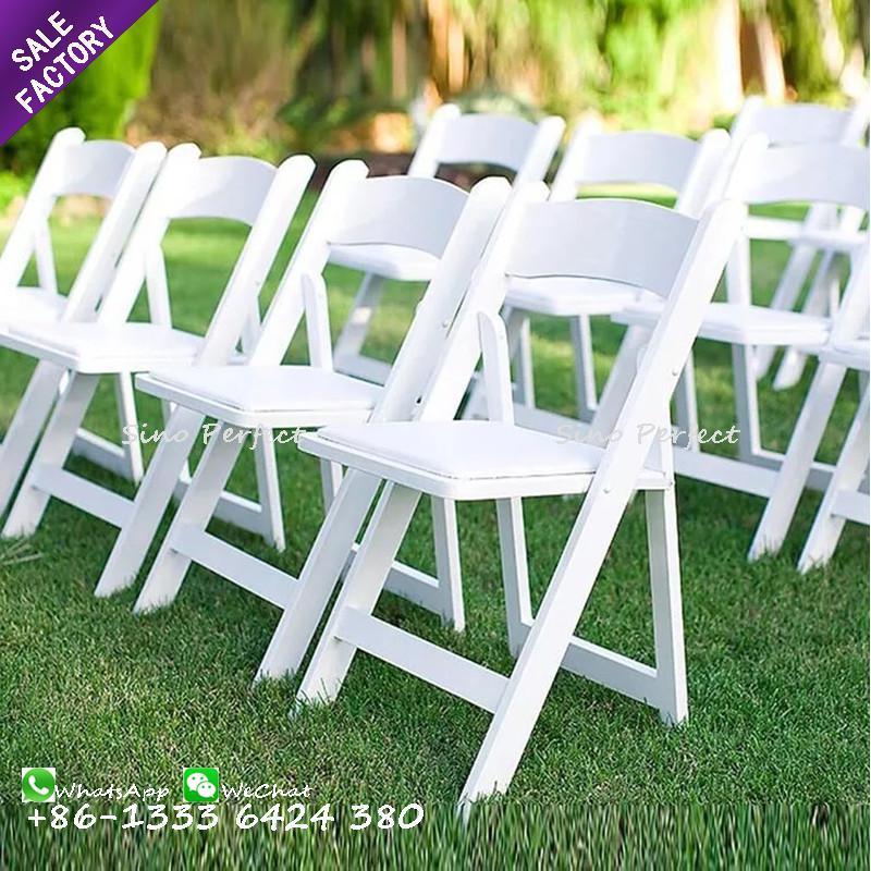 Garden Furniture Wedding Event Banquet Reception White Resin Plastic Foldable Folding Wimbledon Chairs For Wedding