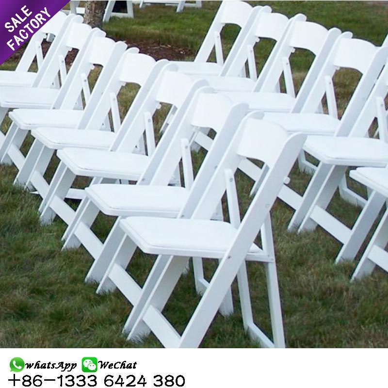 Wholesale factory white plastic resin weddings folding wimbledon chairs for hotel