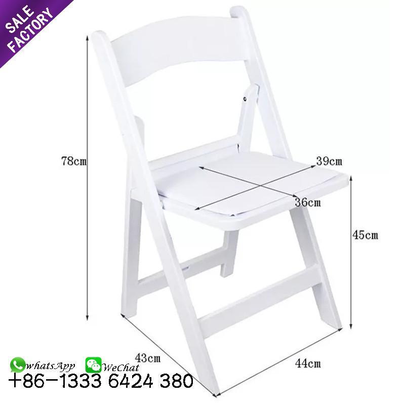 Outdoor Hotel Party Weddings Event White Resin Wimbledon Folding Garden Chairs For Sale