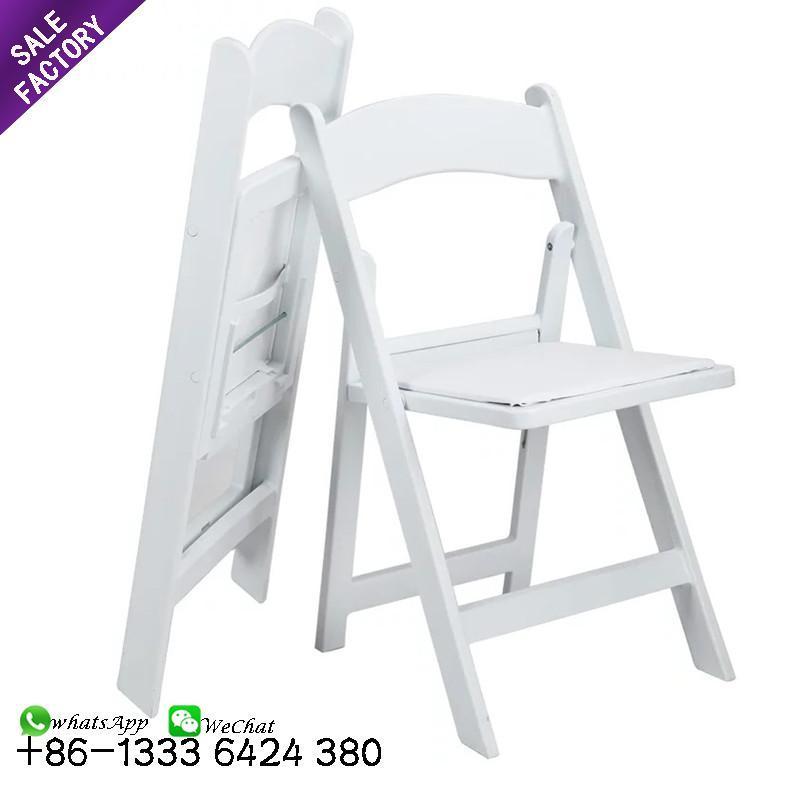 Outdoor Hotel Party Weddings Event White Resin Wimbledon Folding Garden Chairs For Sale