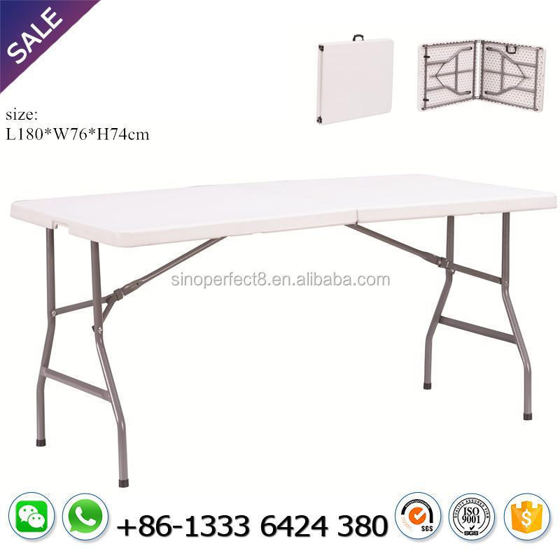 Plastic Folding Table Rectangle Used For Banquet Outdoor Wedding Rectangular Folding Tables 6 Ft Table