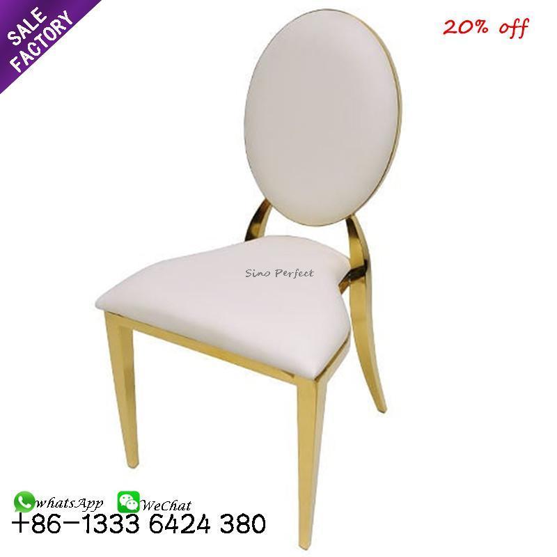 Event Furniture Restaurant Stacking Gold Event Banquet Wedding Stainless Steel Chair For Outdoor