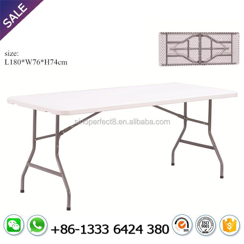 Plastic Folding Table Rectangle Used For Banquet Outdoor Wedding Rectangular Folding Tables 6 Ft Table