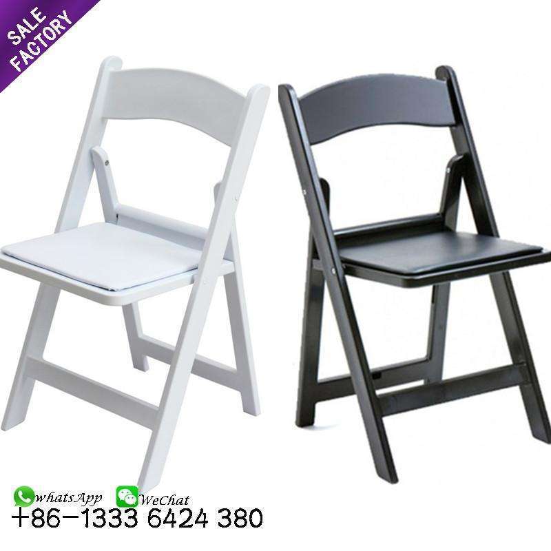 Elegant Design Outdoor Padded Wimbledon White Dining Banquet Wedding Plastic Resin Folding Garden Chairs