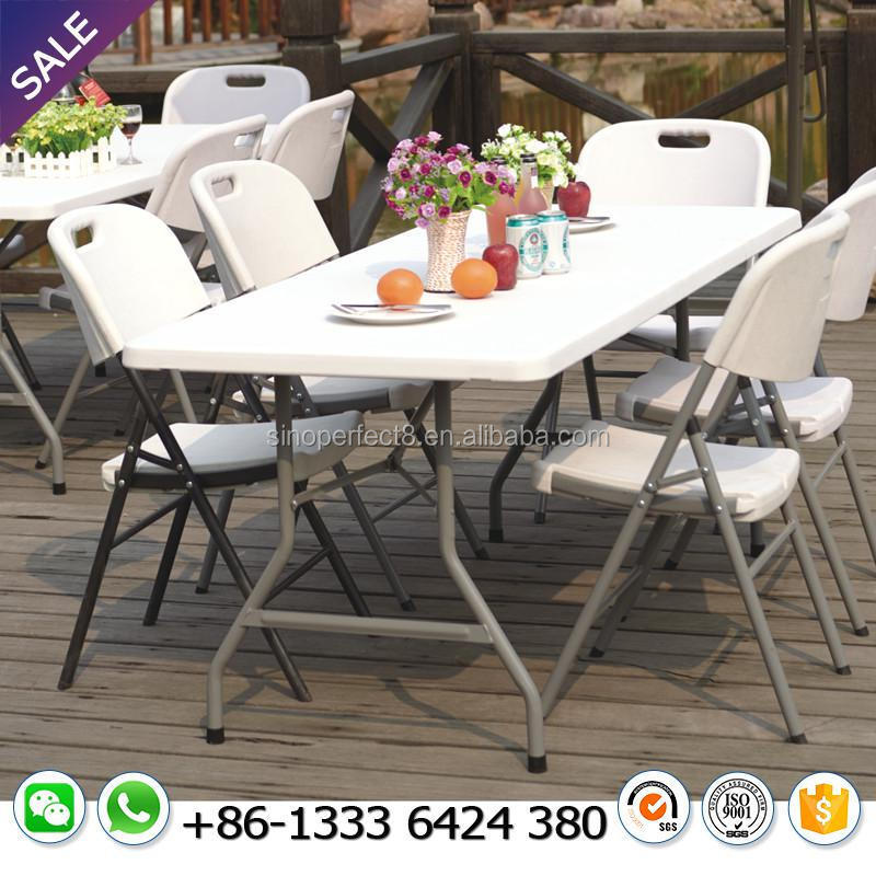 Plastic Folding Table Rectangle Used For Banquet Outdoor Wedding Rectangular Folding Tables 6 Ft Table