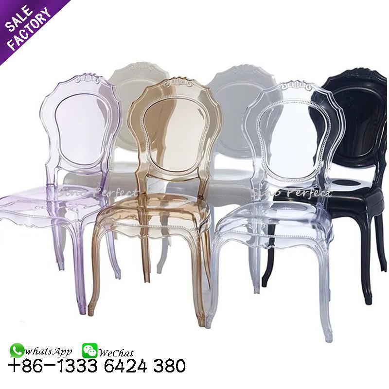 Sinoperfect Multiple Styles Chiavari Crystal Transparent Event Napoleon Tiffany Acrylic Chair