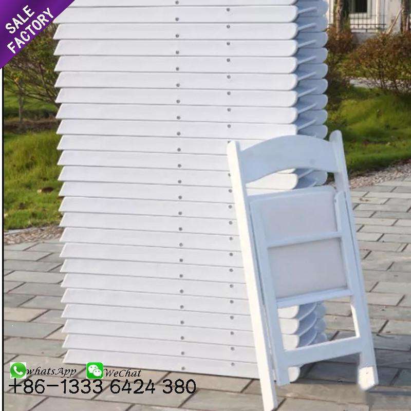 Elegant Design Outdoor Padded Wimbledon White Dining Banquet Wedding Plastic Resin Folding Garden Chairs