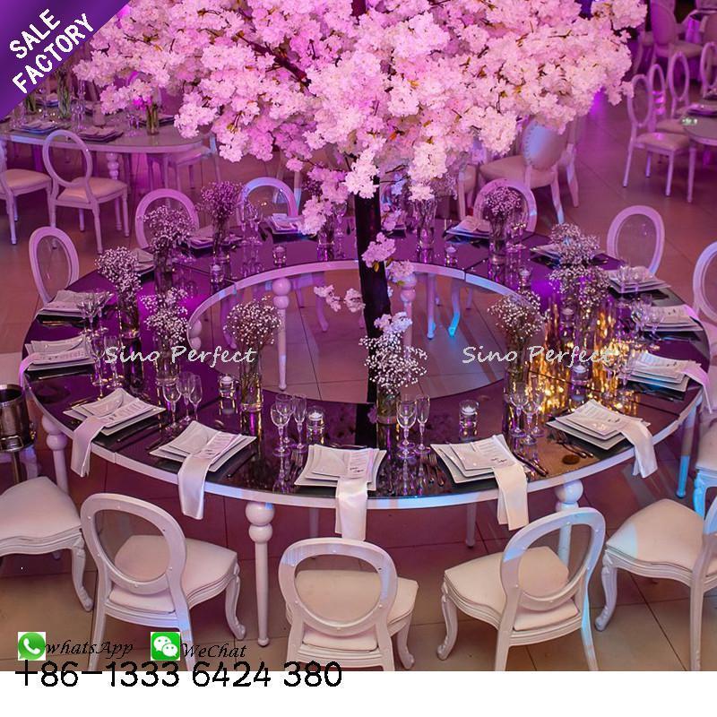 New Style Metal Steel Fan-Shaped Bridal Table Wedding Hall Furniture For Expore Sale In China