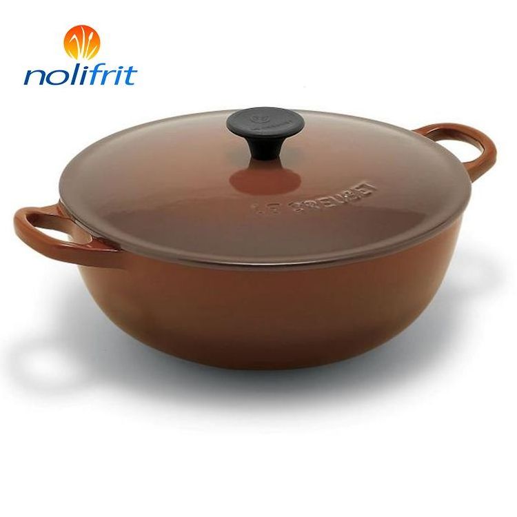 Acid resistant transparent glaze enamel frit for cast iron cookware / pot / pan