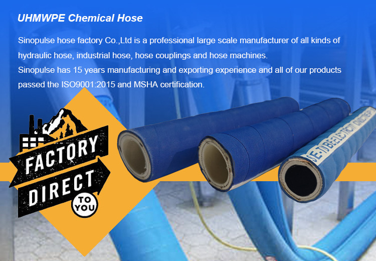 Industrial rubber hose / UHMWPE chemical Suction & Discharge  hose