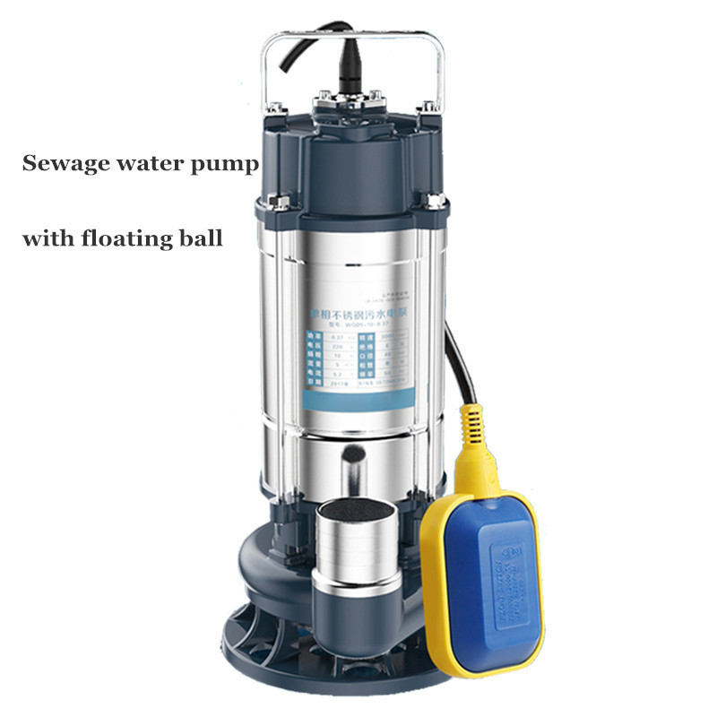 Qiwo bomba de agua residuales WQD10-10-0.75 1hp portable stainless steel small submersible dirty water suction pump