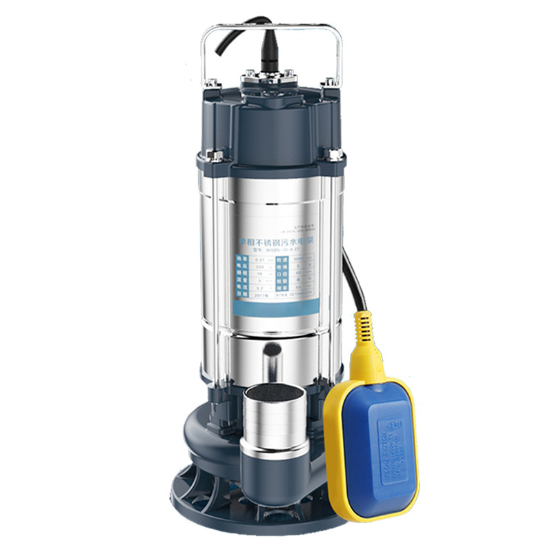 Qiwo bomba de agua residuales WQD10-10-0.75 1hp portable stainless steel small submersible dirty water suction pump