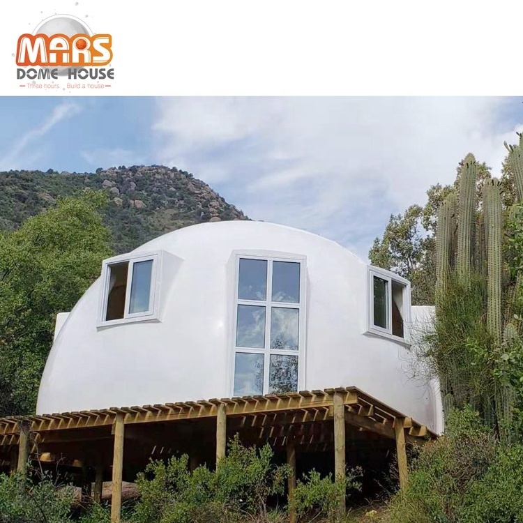 High quality fast install insulated prefab fiberglass dome home