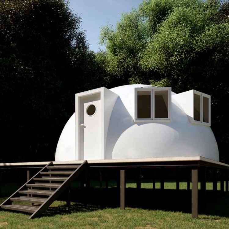 High quality fast install insulated prefab fiberglass dome home