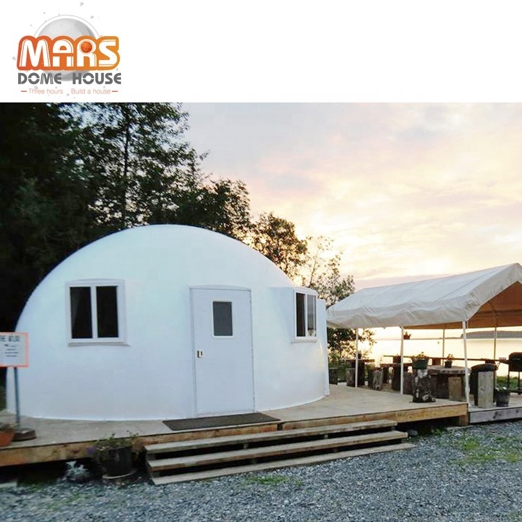 High quality fast install insulated prefab fiberglass dome home