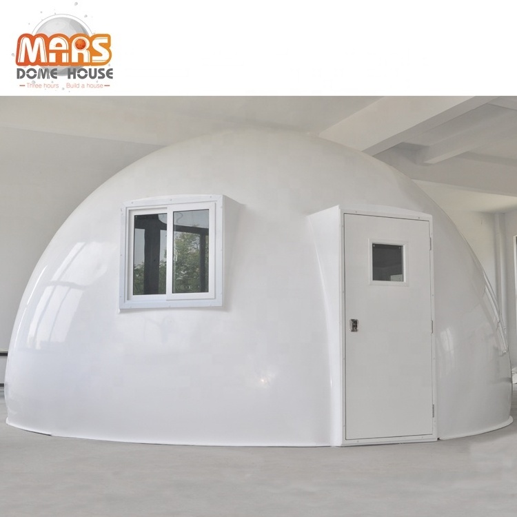 High quality fast install insulated prefab fiberglass dome home