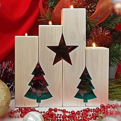 Christmas Candle Holder Set Centerpieces Tables Tealight Clearance Ornaments 2022