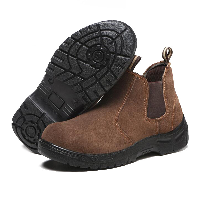 brown anti electric safety shoes steel toe insert safety boots on sale ladies safety footwear ,men work shoes israel SNB1245