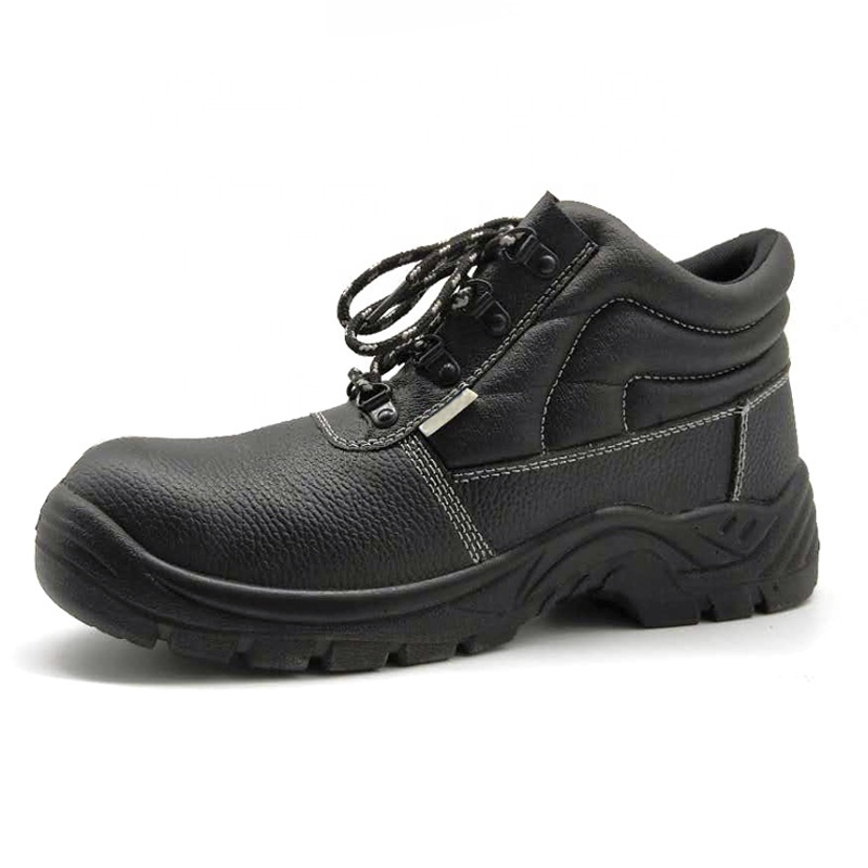 Cheap Price Customize Black Leather Industrial Work Boots With Steel Toe S1P S3 Shoes Men Work Safety