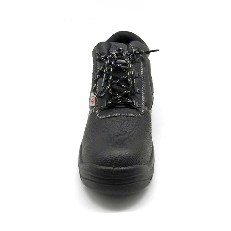 Cheap Price Customize Black Leather Industrial Work Boots With Steel Toe S1P S3 Shoes Men Work Safety