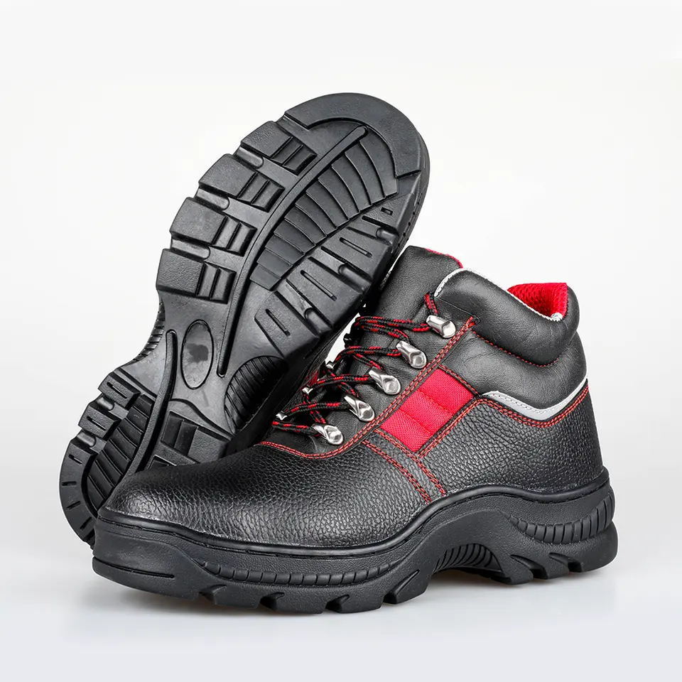 Wholesale Cheap Price genuine leather  Men Work Safety Shoes Boots With Steel Toe And Steel Plate for construction worker  India