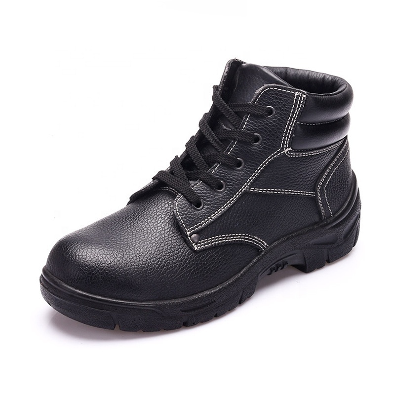 Genuine Leather Puncture Proof Protective Work Safety Shoes Steel Toe Mens Safety Boots For Engineers