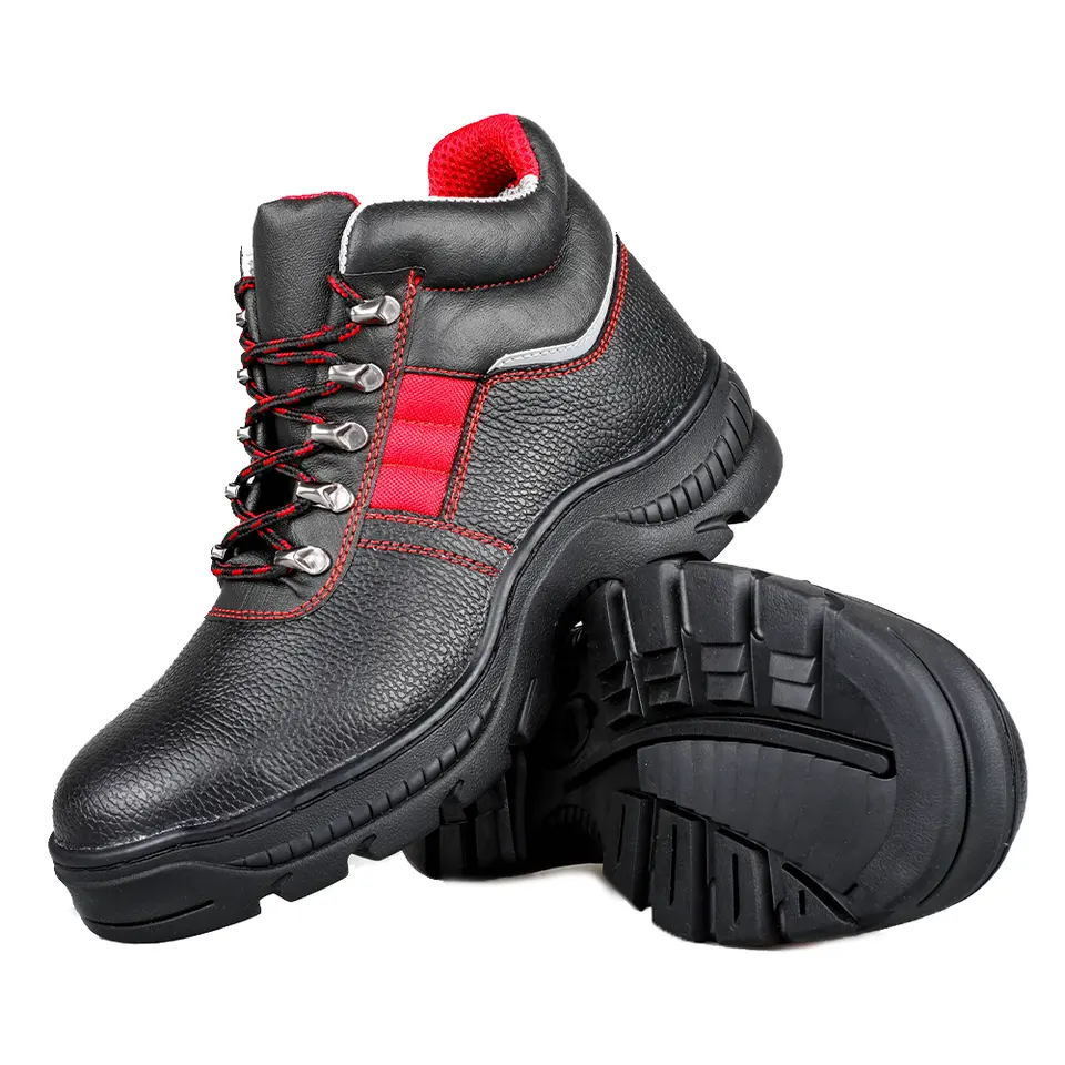 Wholesale Cheap Price genuine leather  Men Work Safety Shoes Boots With Steel Toe And Steel Plate for construction worker  India