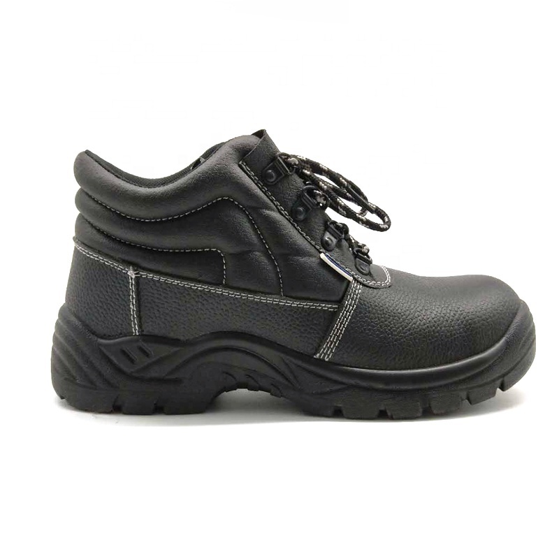 Cheap Price Customize Black Leather Industrial Work Boots With Steel Toe S1P S3 Shoes Men Work Safety