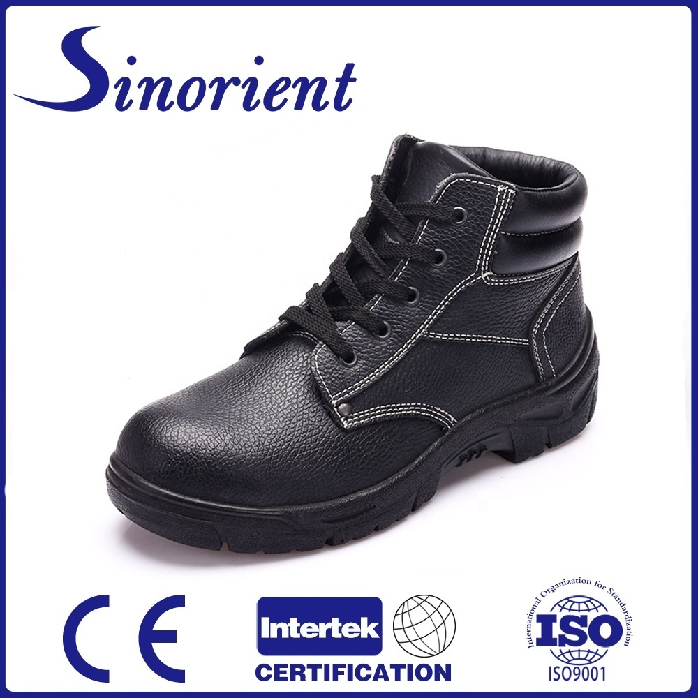 Genuine Leather Puncture Proof Protective Work Safety Shoes Steel Toe Mens Safety Boots For Engineers