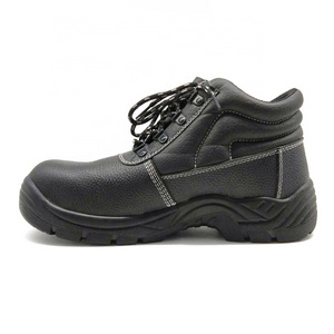 Cheap Price Customize Black Leather Industrial Work Boots With Steel Toe S1P S3 Shoes Men Work Safety