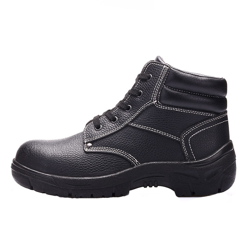 Genuine Leather Puncture Proof Protective Work Safety Shoes Steel Toe Mens Safety Boots For Engineers