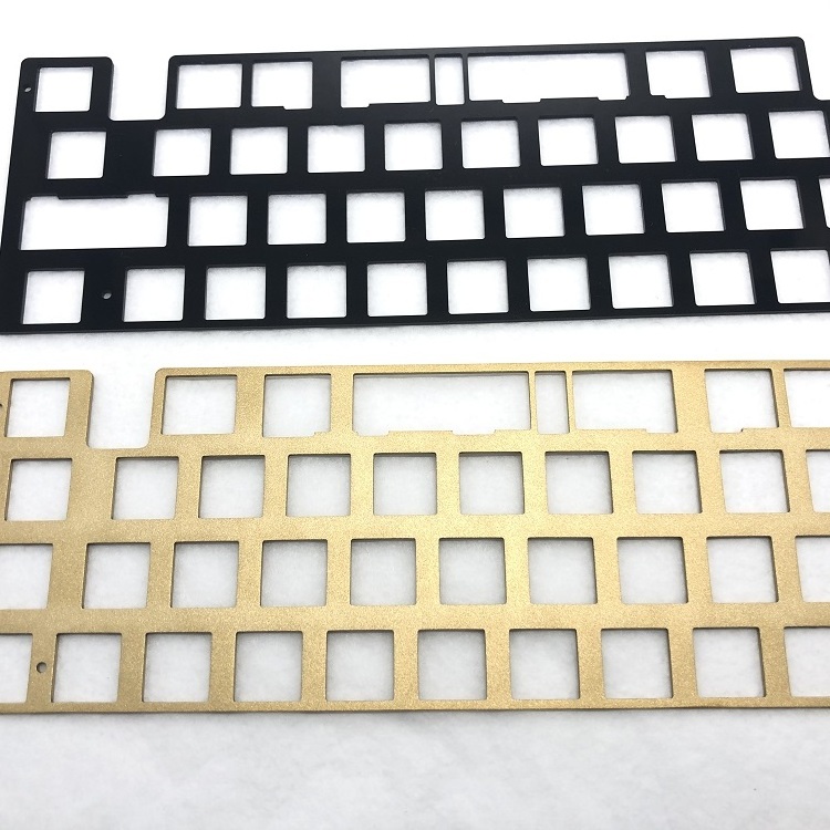 Custom 60% Polycarbonate Acrylic Brass Aluminum Mechanical Keyboard Case and Weight Plate Cnc Machining