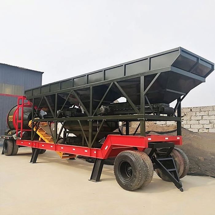 Portable Concrete Batching Plant Price / China YHZS 25m3-100m3 Mobile Cement Concrete Batching Mixing Plant for Sale