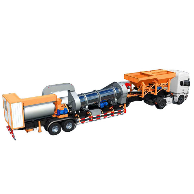 60tph portable drum mix mobile asphalt plant