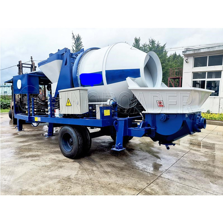 Portable Concrete mixing and pump concrete Machine Mini Small Mobile Concrete Mixer Pump