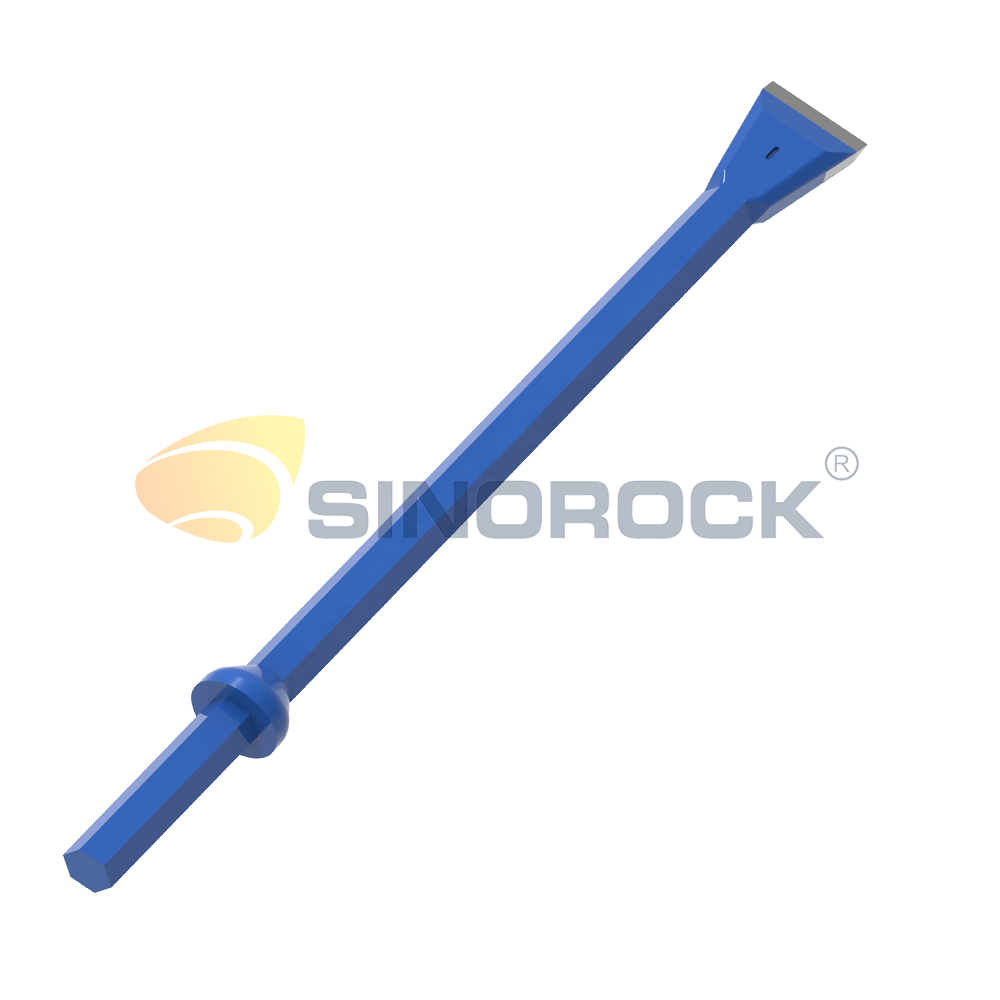 SINOROCK Mining tapered drill pipe integral drill rod with chisel type bits