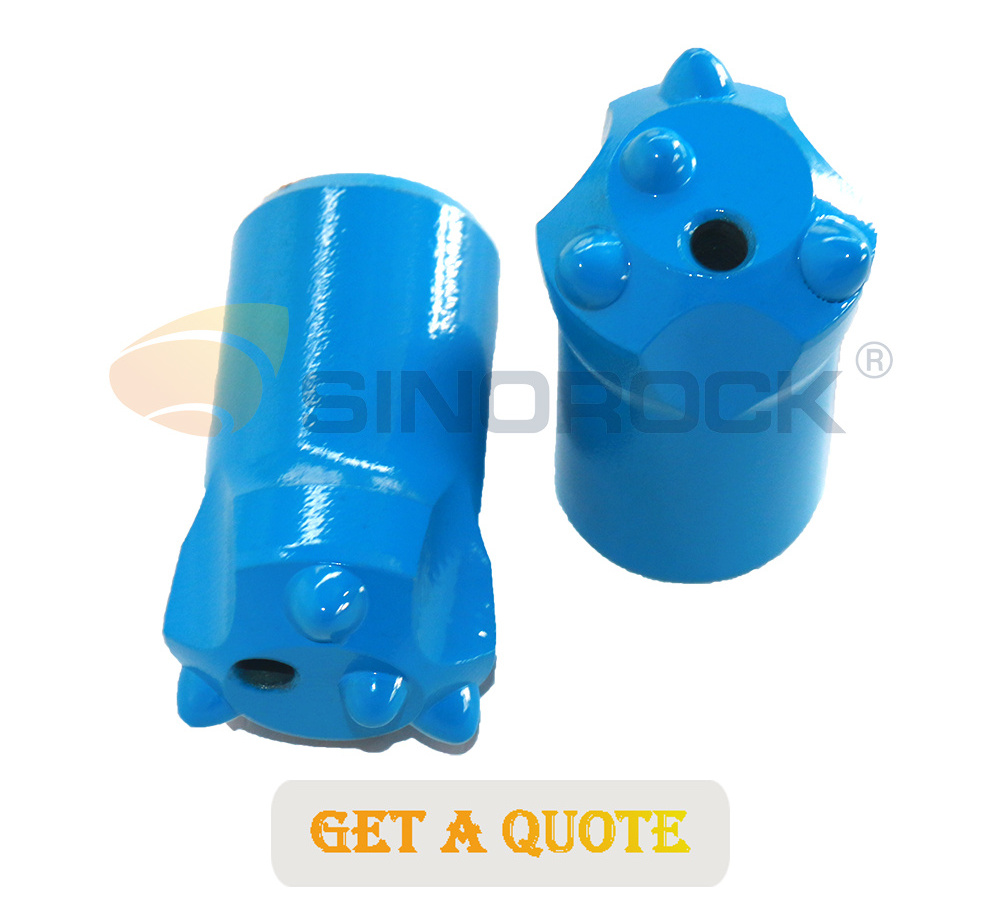 Top Hammer Rock Drilling Bits H22 7 Degree Taper Bit Drill Mining Rock Tapered Copper Drill Bits for Construction Works