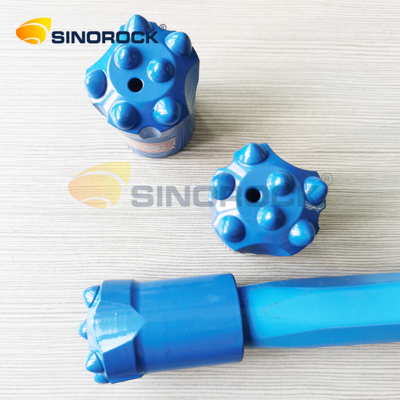 Top Hammer Rock Drilling Bits H22 7 Degree Taper Bit Drill Mining Rock Tapered Copper Drill Bits for Construction Works