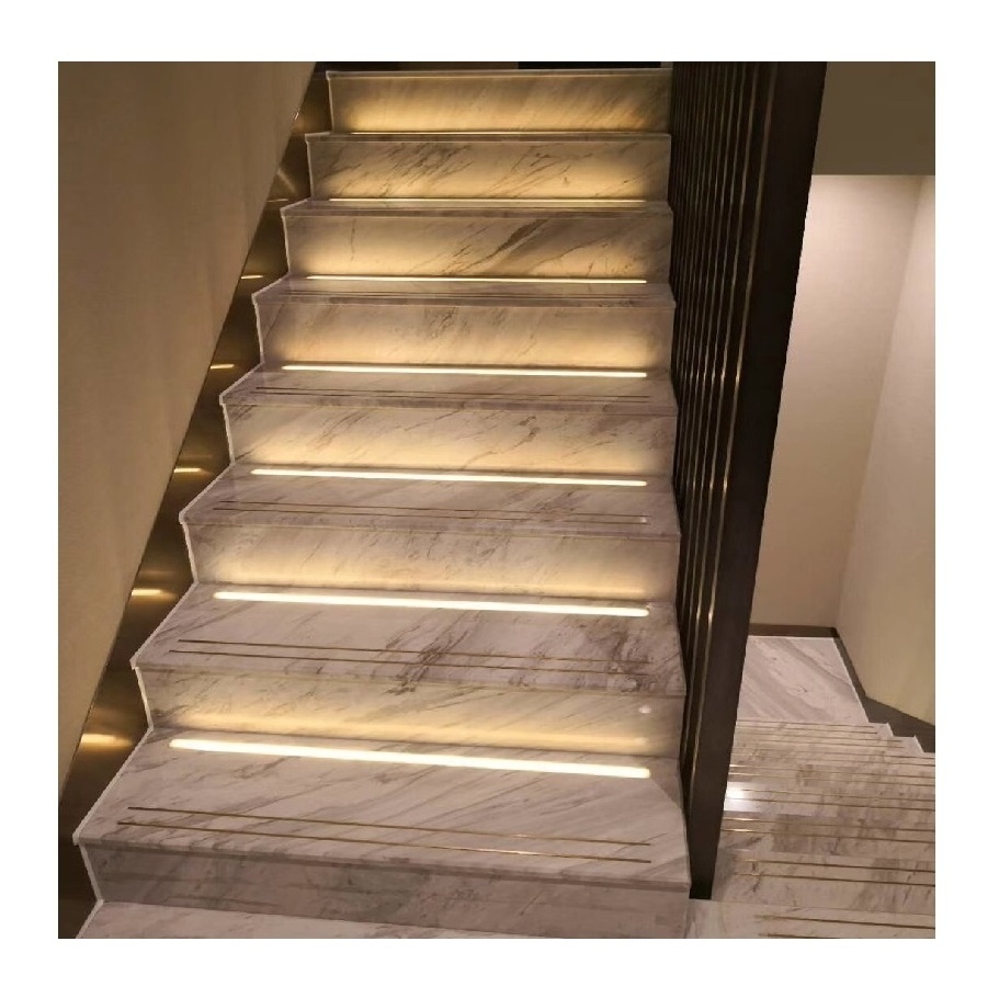 Marble Stone Area,hotel Natural Stairs Indoor Outdoor Staircase Steps White Contemporary Indoor House Wood Stair High Resistance