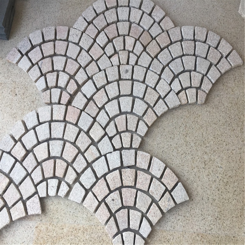 Granite blocks fan shape paving stone interlock granite with competitive price