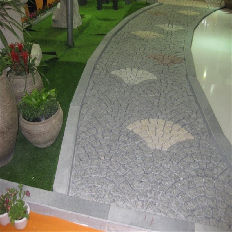 Granite blocks fan shape paving stone interlock granite with competitive price