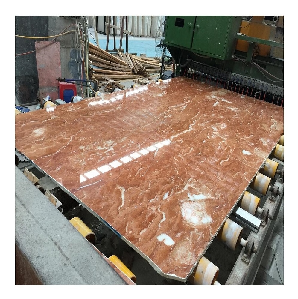 Red marble reception countertop customized with popular design