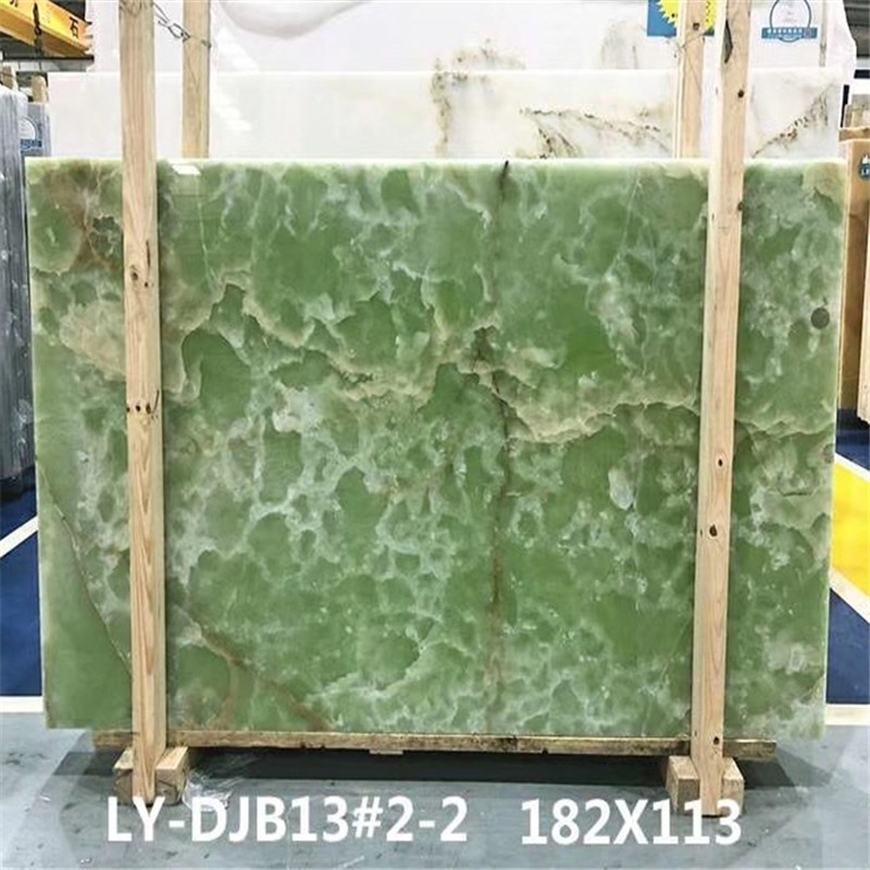 Jade emerald green onyx luxury marble stone big slabs for cut to size