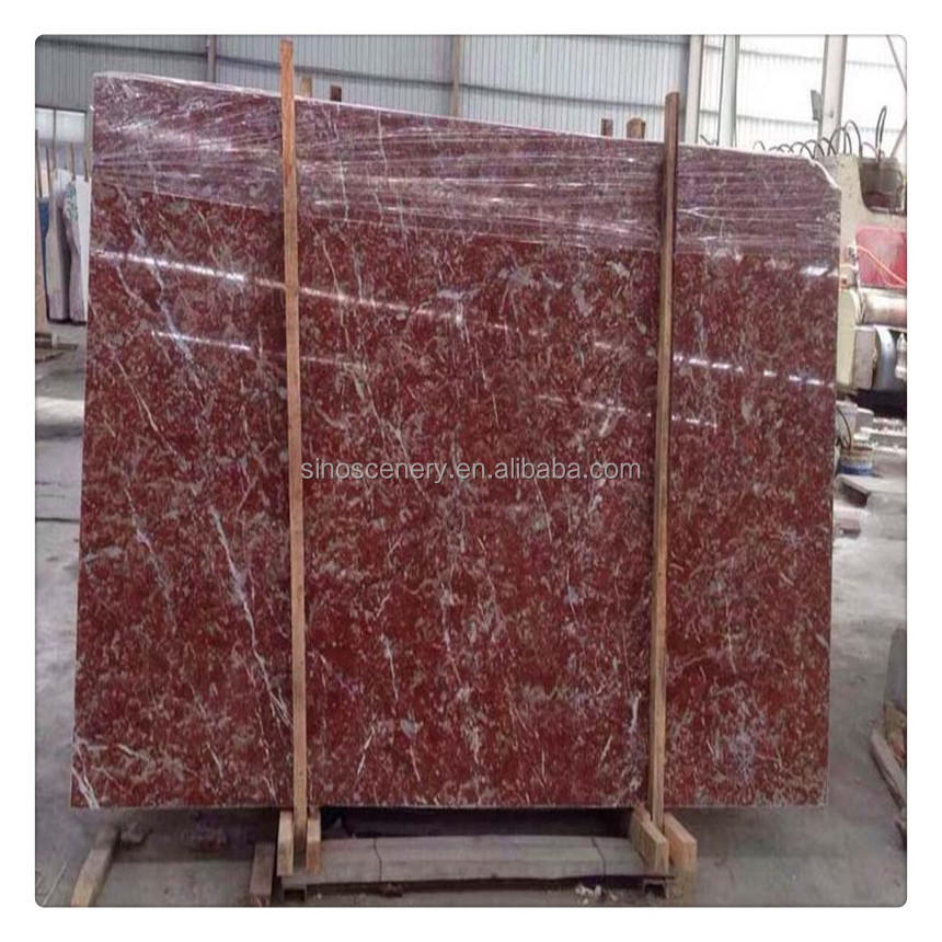 Athens rosa red marble floor flooring walling stone slab 2cm 3cm thick