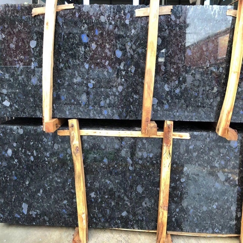 Ukraine volga peacock blue granite wholesale lumen sodalite mass stone slab