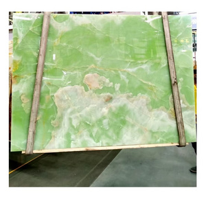 Premium products light and dark green onyx marble polished slabs with competitive rate