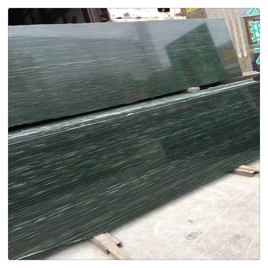 Petrified wood granite green slabs for kitchen countertops